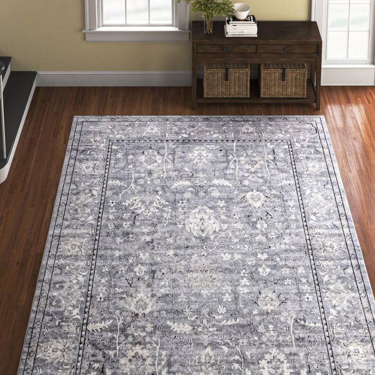 Lark Manor Burrill Abstract Gray/Blue Area Rug & Reviews Wayfair